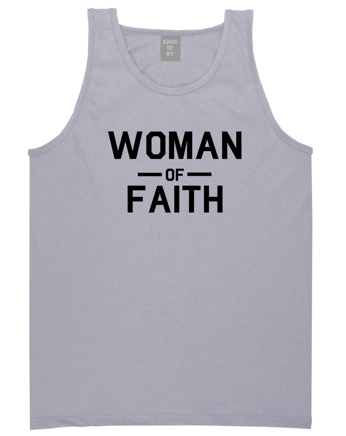 Woman Of Faith God Mens Grey Tank Top Shirt by KINGS OF NY