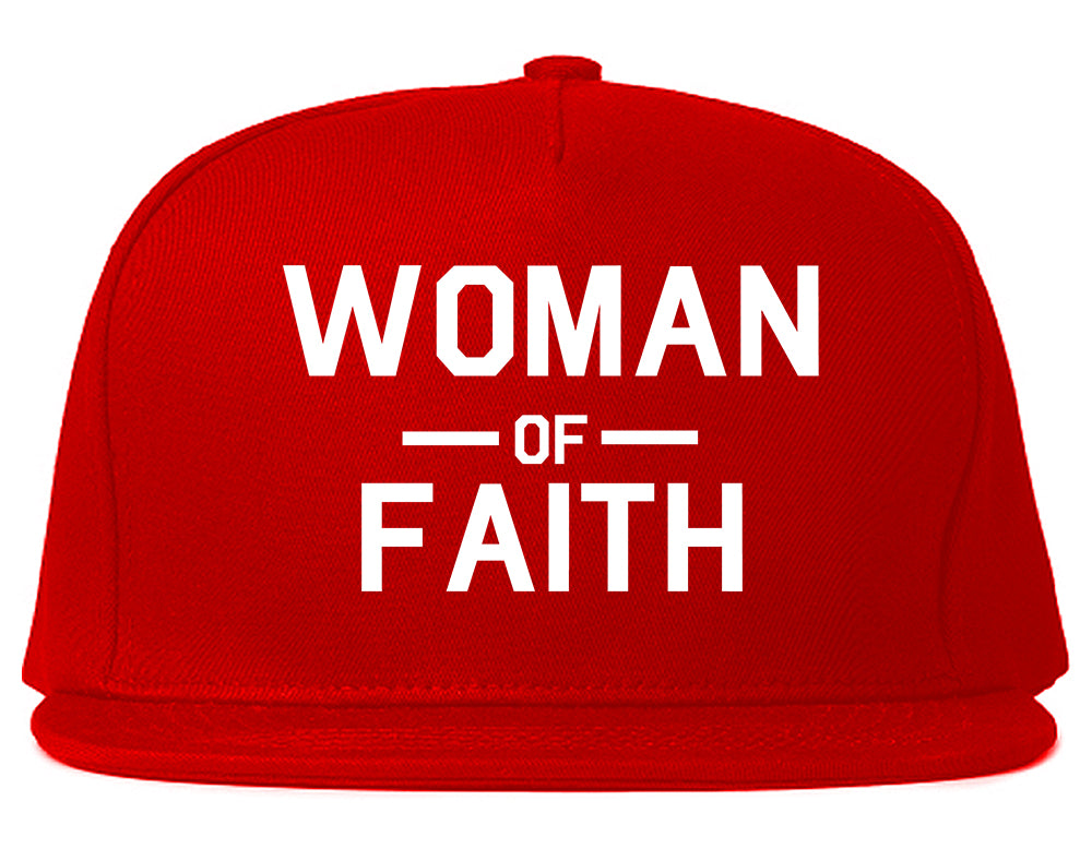 Woman_Of_Faith_God Red Snapback Hat