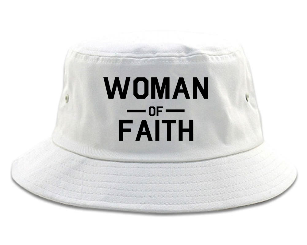 Woman_Of_Faith_God White Bucket Hat