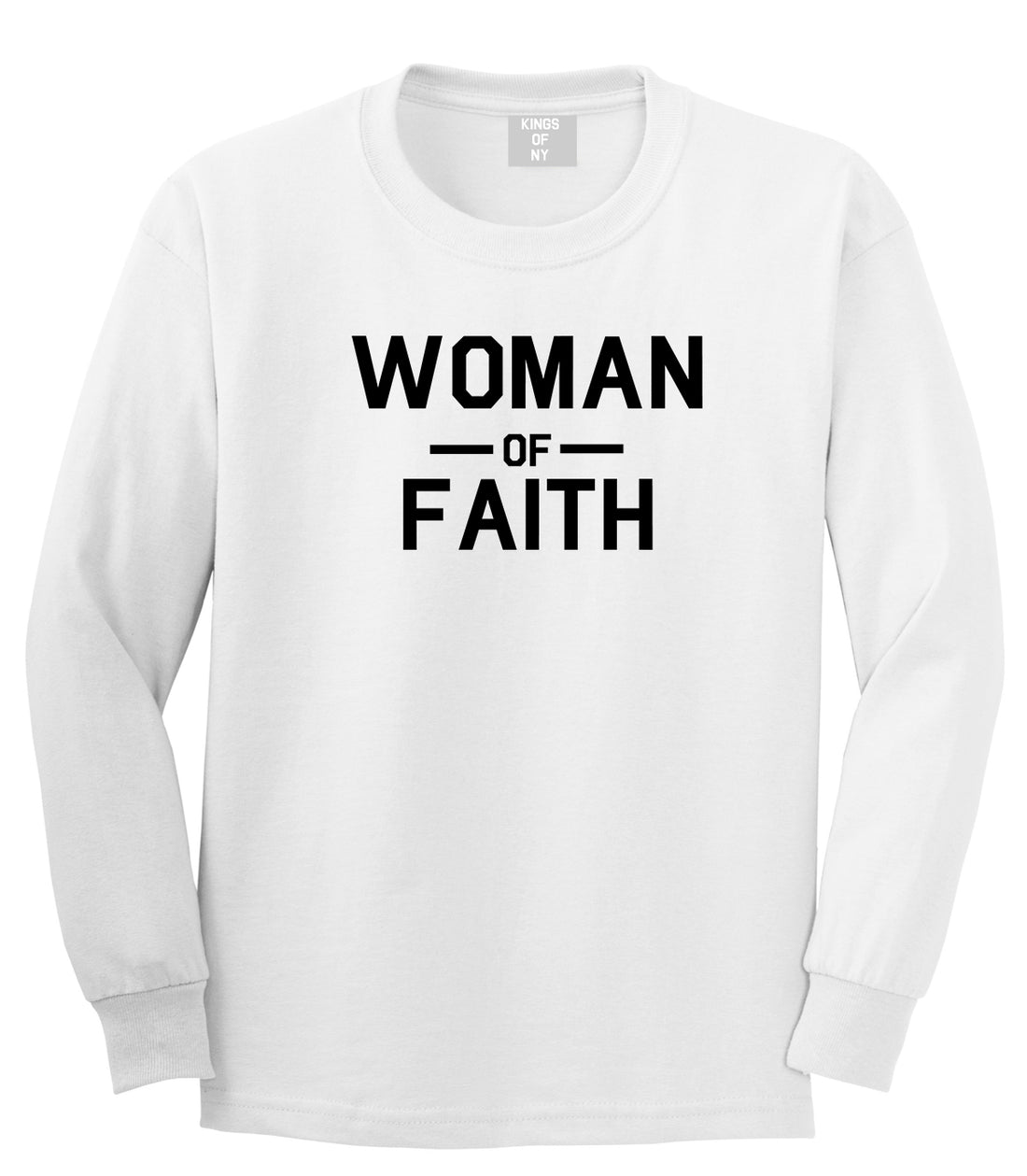 Woman Of Faith God Mens White Long Sleeve T-Shirt by KINGS OF NY