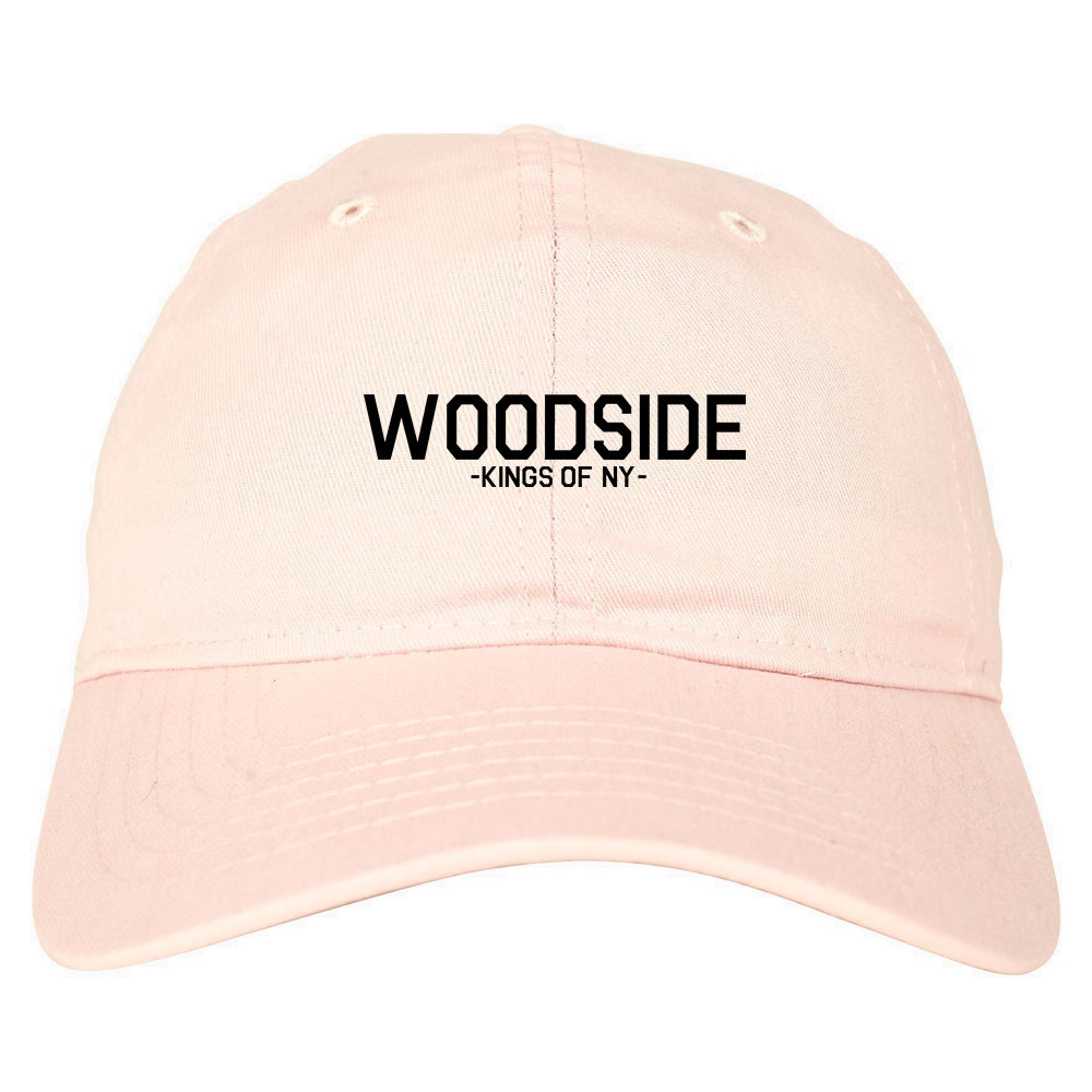 Woodside Queens New York Mens Dad Hat Baseball Cap Pink