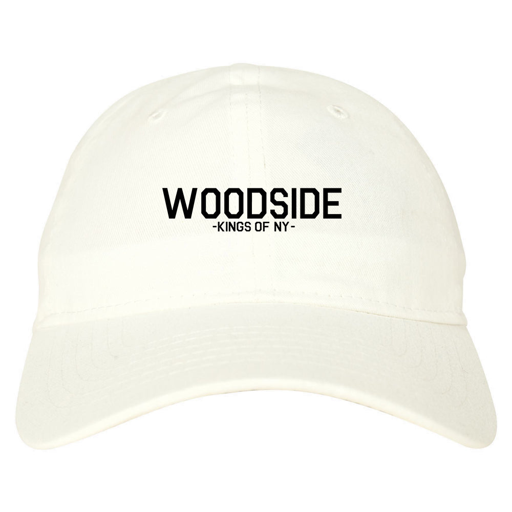 Woodside Queens New York Mens Dad Hat Baseball Cap White