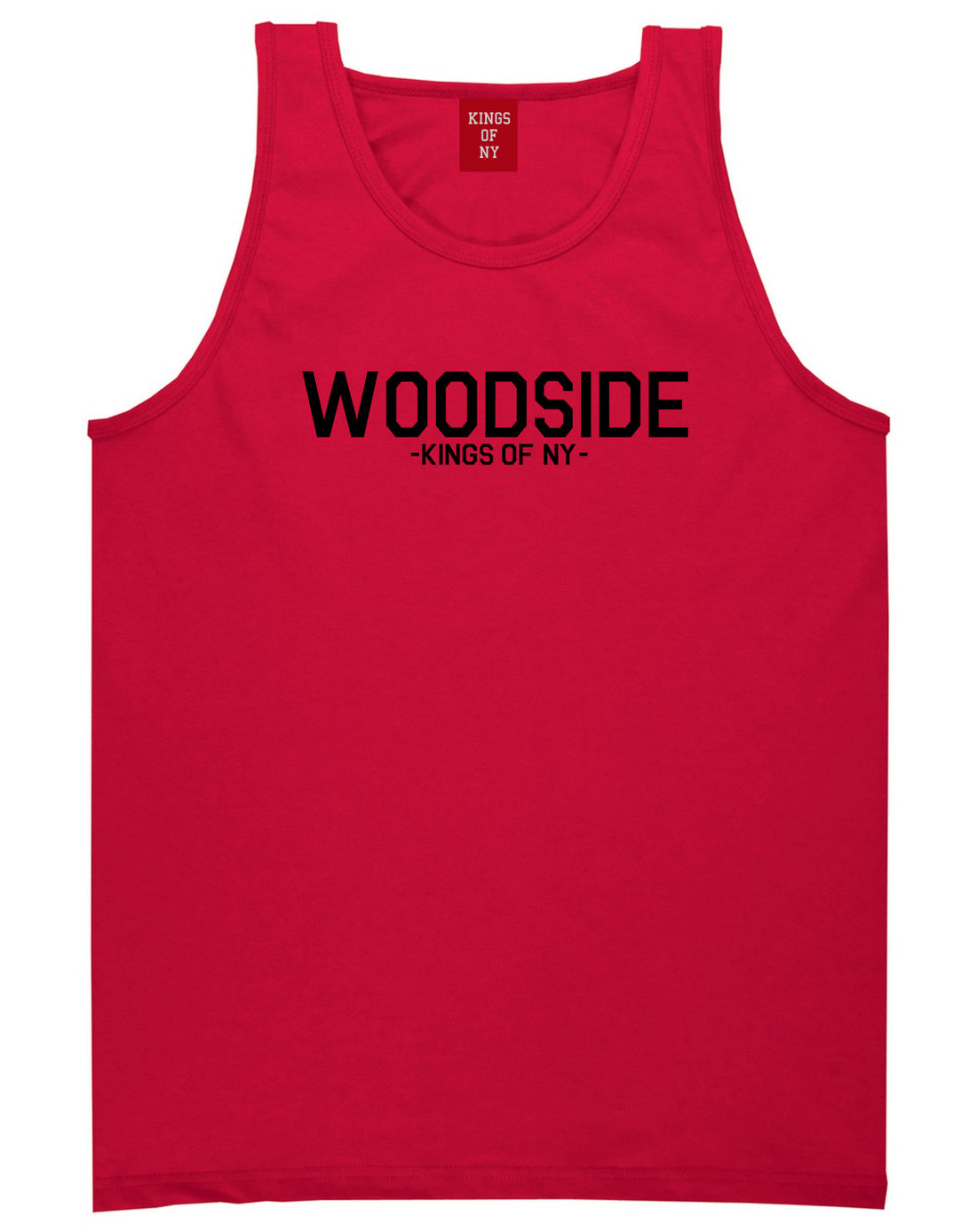 Woodside Queens New York Mens Tank Top Shirt Red