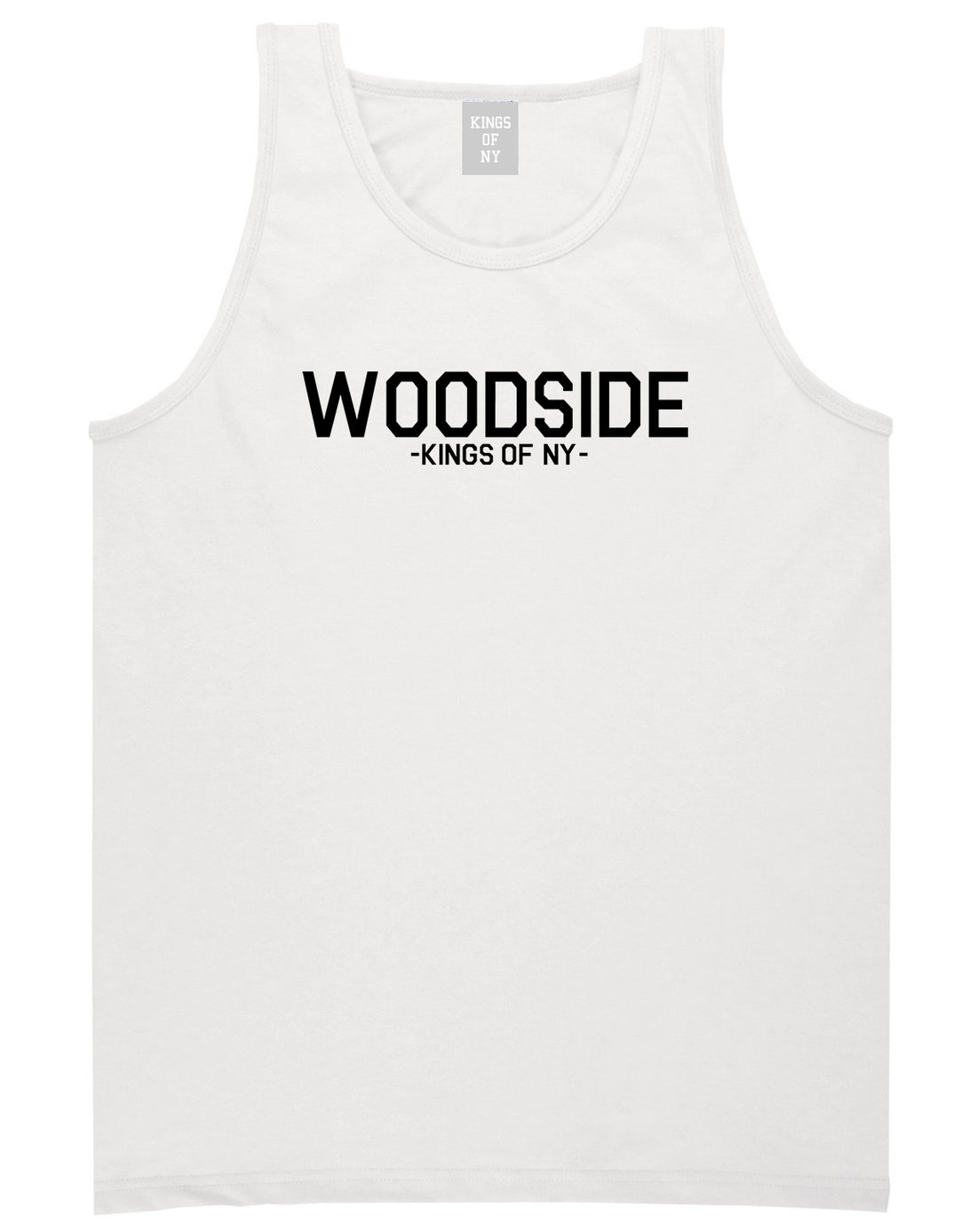 Woodside Queens New York Mens Tank Top Shirt White