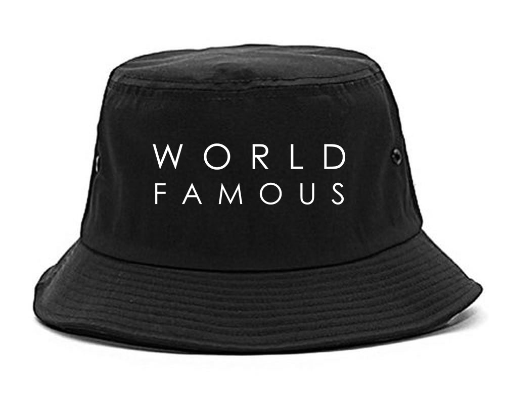 World_Famous Black Bucket Hat
