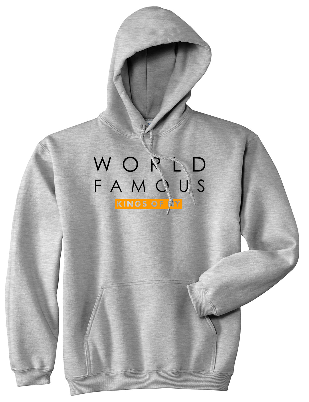 World Famous Pullover Hoodie in Grey