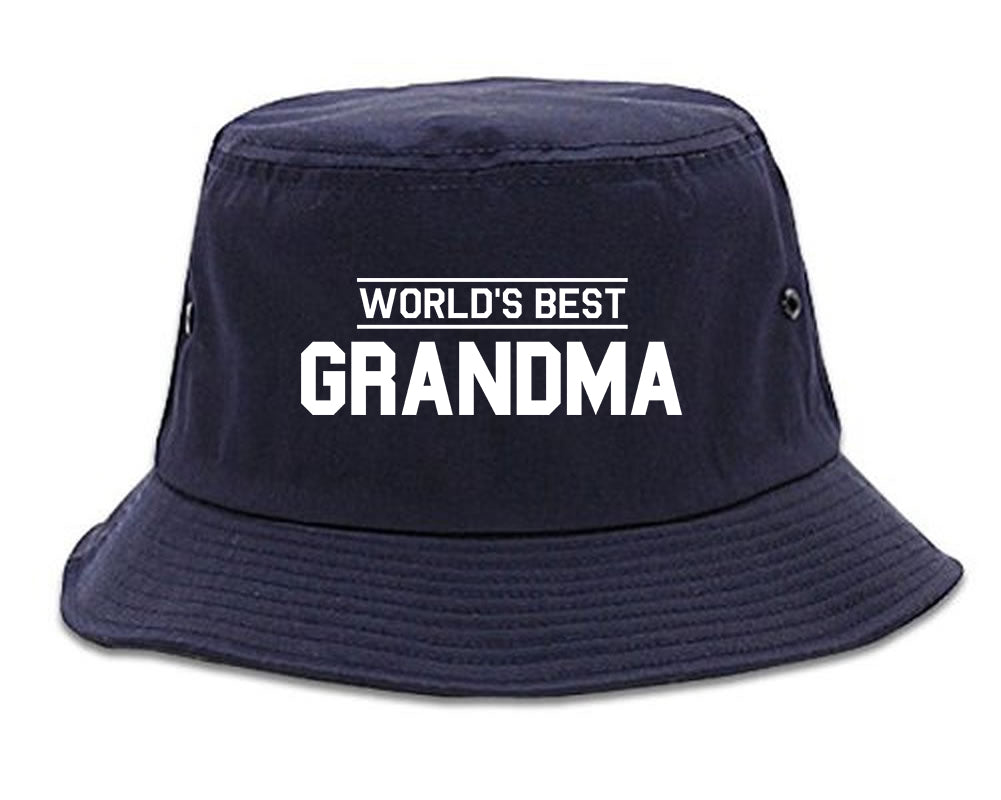 Worlds Best Grandma Gift Mens Snapback Hat Navy Blue