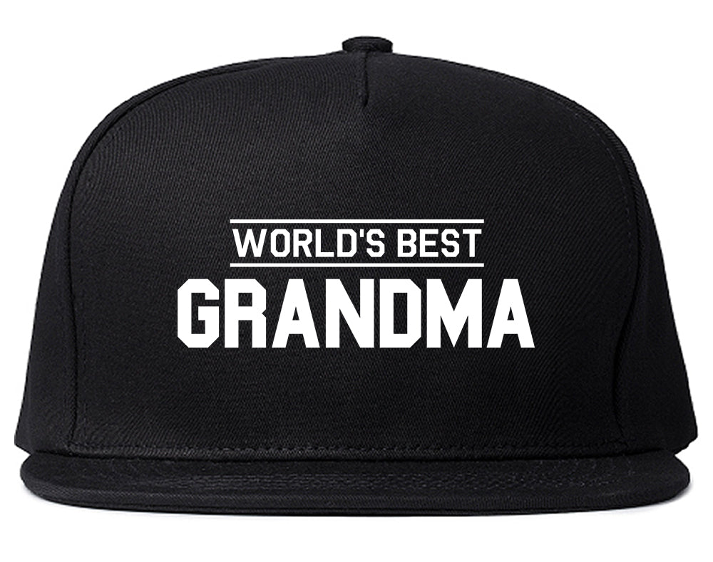 Worlds Best Grandma Gift Mens Snapback Hat Black
