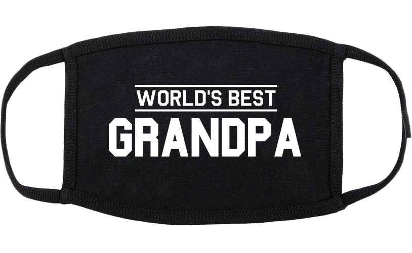 Worlds Best Grandpa Gift Cotton Face Mask Black