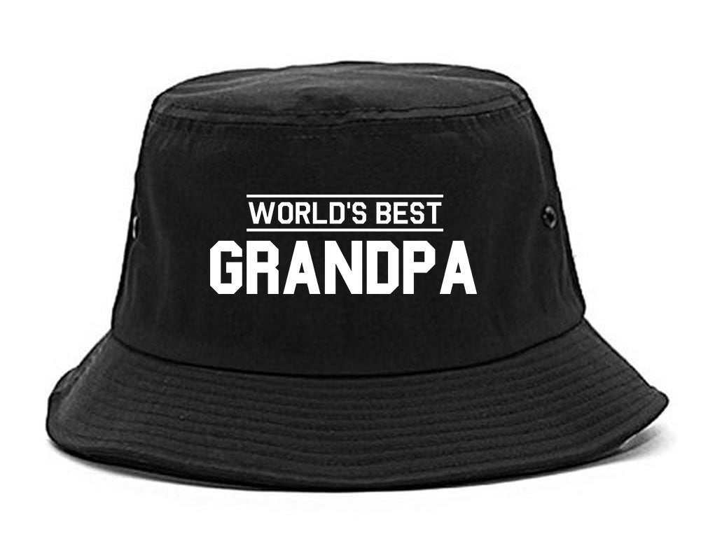 Worlds Best Grandpa Gift Mens Snapback Hat Black