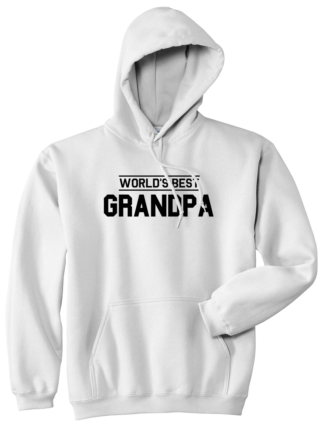 Worlds Best Grandpa Gift Mens Pullover Hoodie White