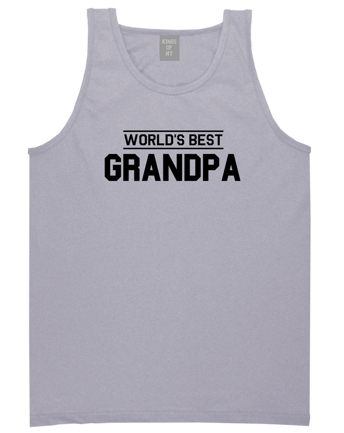 Worlds Best Grandpa Gift Mens Tank Top Shirt Grey