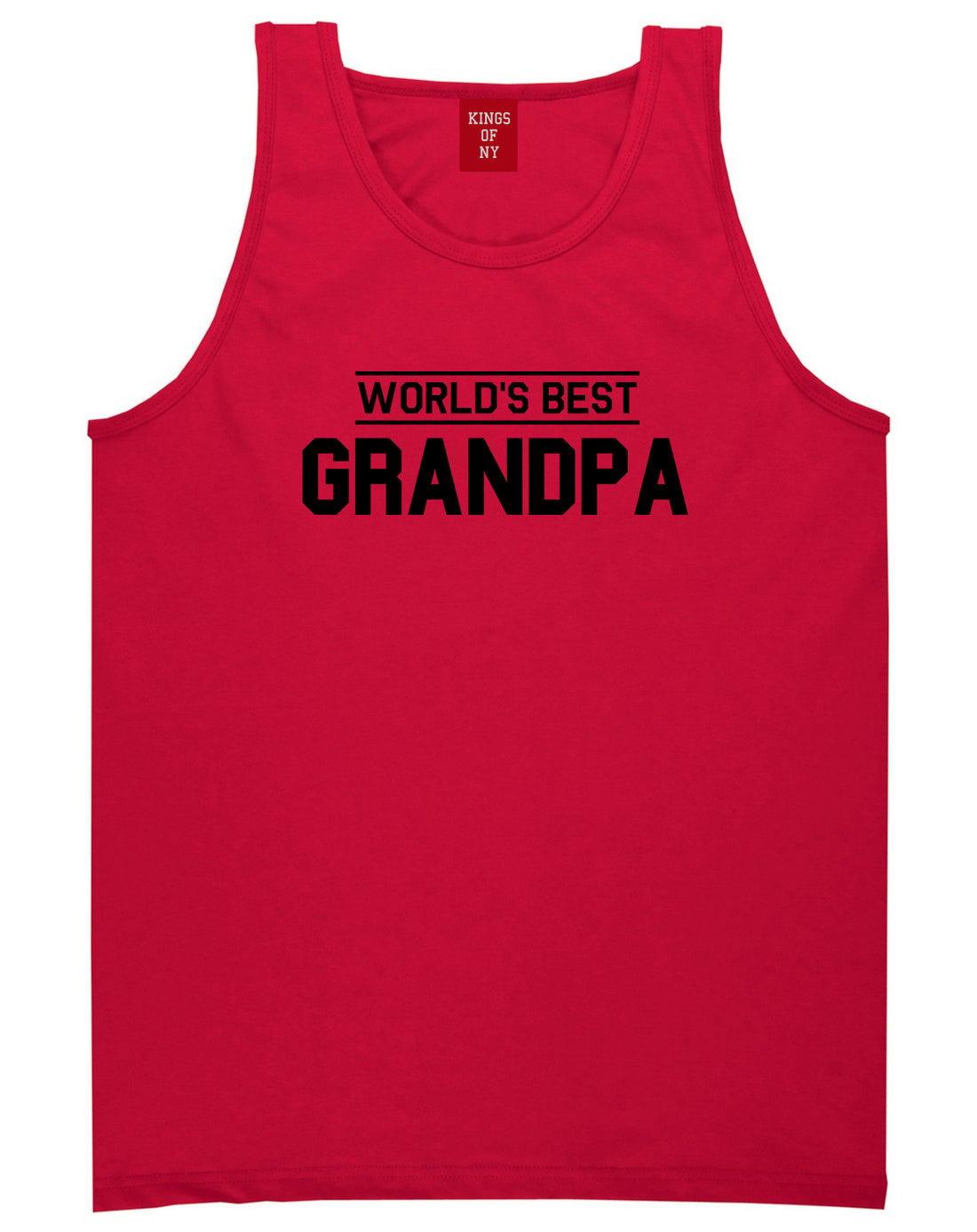 Worlds Best Grandpa Gift Mens Tank Top Shirt Red