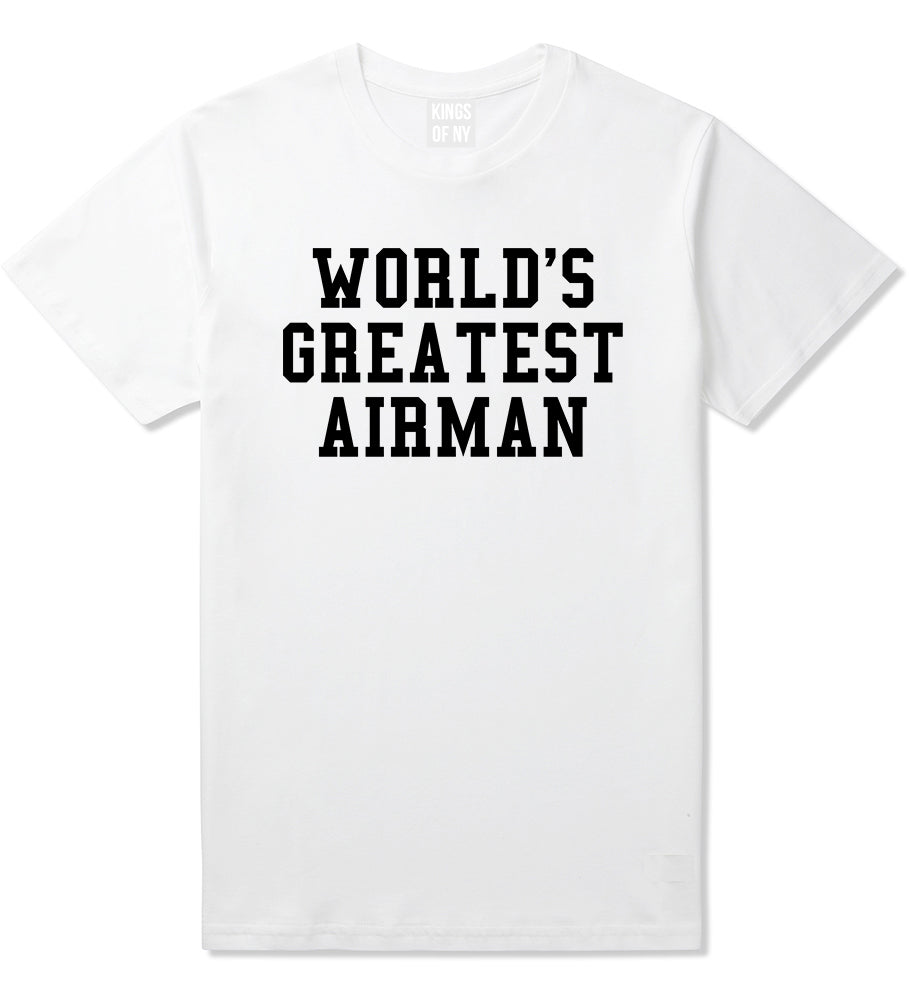 Worlds Greatest Airman Pilot Mens T-Shirt White