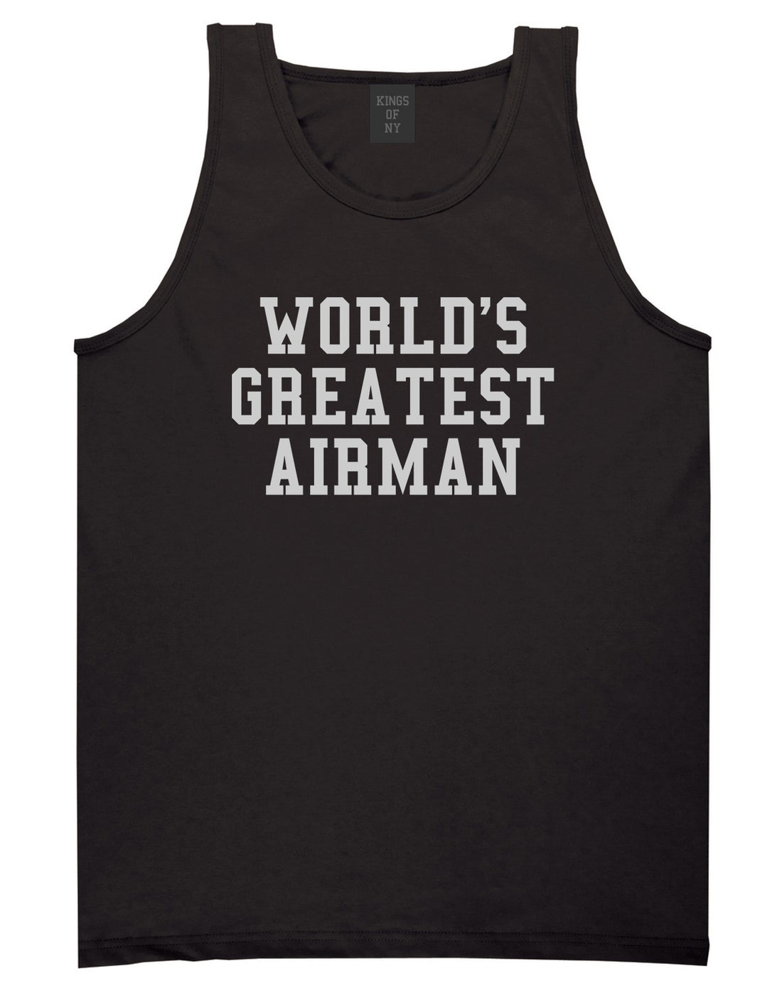 Worlds Greatest Airman Pilot Mens Tank Top T-Shirt Black