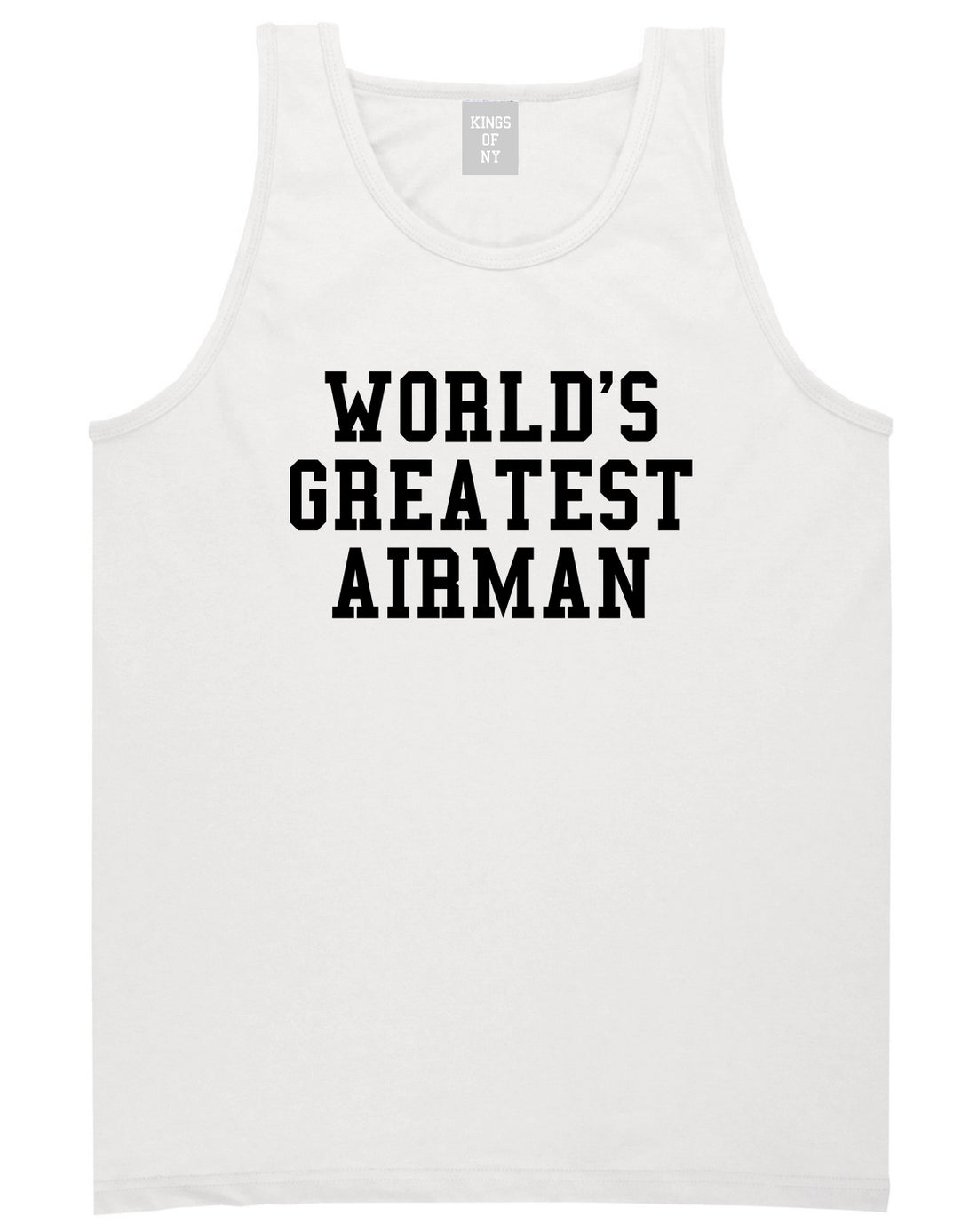 Worlds Greatest Airman Pilot Mens Tank Top T-Shirt White