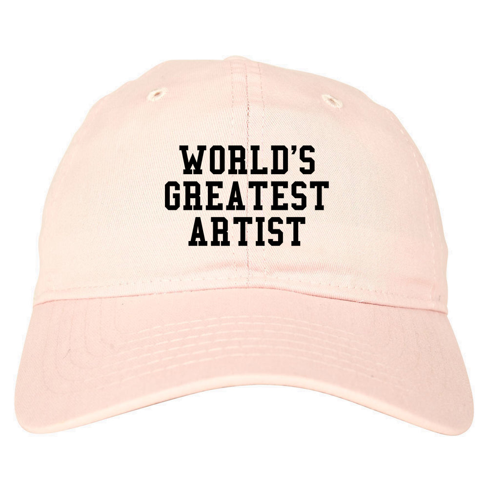 Worlds Greatest Artist Art Graphic Designer Mens Dad Hat Pink