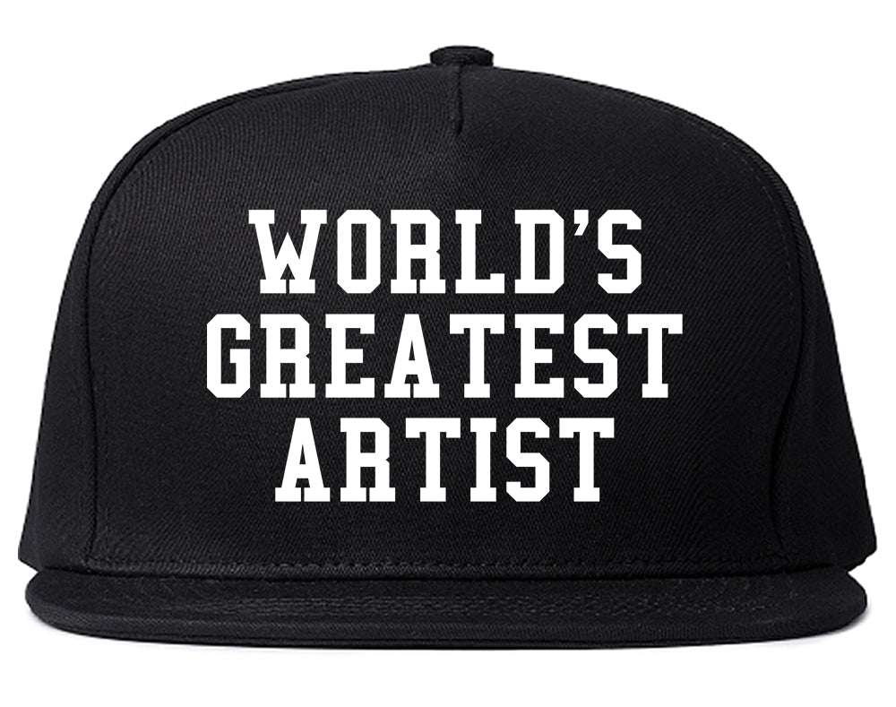 Worlds Greatest Artist Art Graphic Designer Mens Snapback Hat Black