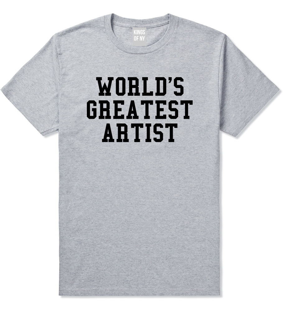 Worlds Greatest Artist Art Graphic Designer Mens T-Shirt Grey