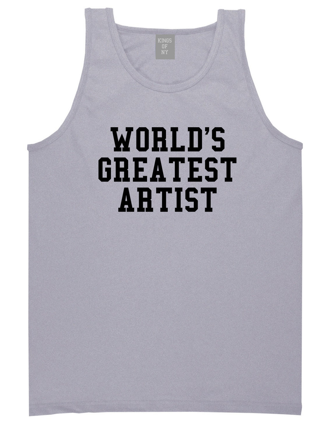 Worlds Greatest Artist Art Graphic Designer Mens Tank Top T-Shirt Grey