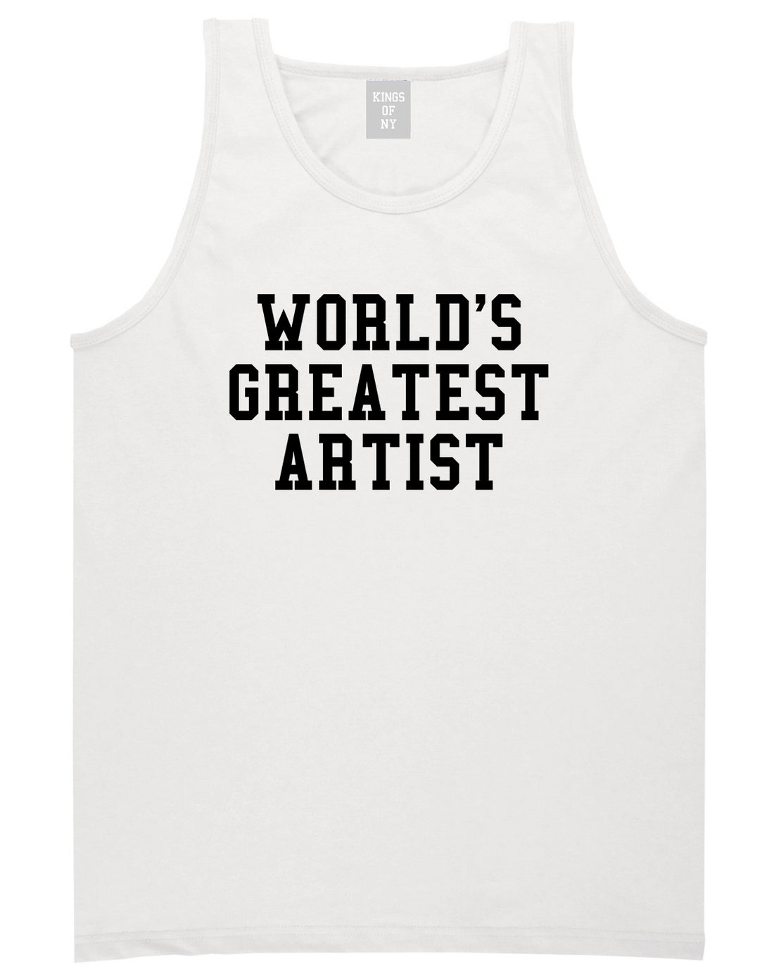 Worlds Greatest Artist Art Graphic Designer Mens Tank Top T-Shirt White