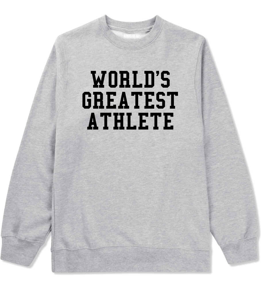 Worlds Greatest Athlete Funny Sports Mens Crewneck Sweatshirt Grey