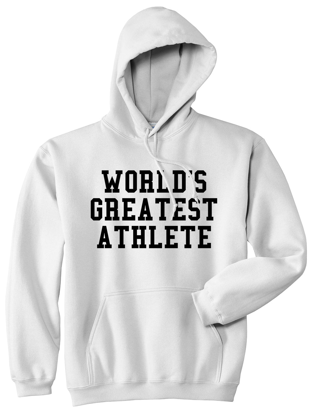 Worlds Greatest Athlete Funny Sports Mens Pullover Hoodie White