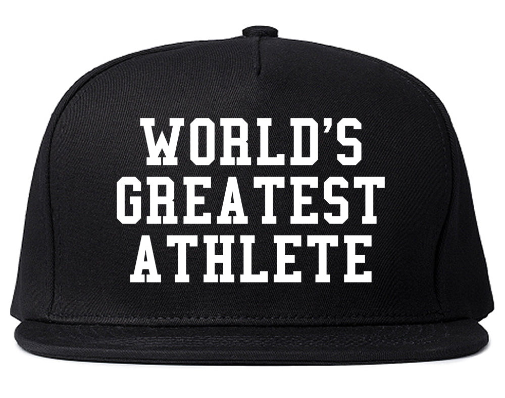 Worlds Greatest Athlete Funny Sports Mens Snapback Hat Black