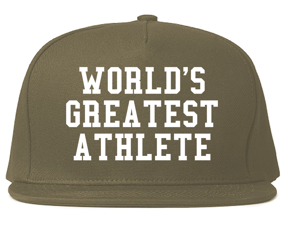 Worlds Greatest Athlete Funny Sports Mens Snapback Hat Grey