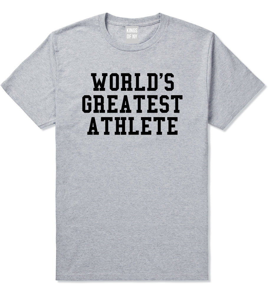 Worlds Greatest Athlete Funny Sports Mens T-Shirt Grey