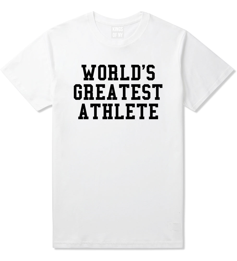 Worlds Greatest Athlete Funny Sports Mens T-Shirt White