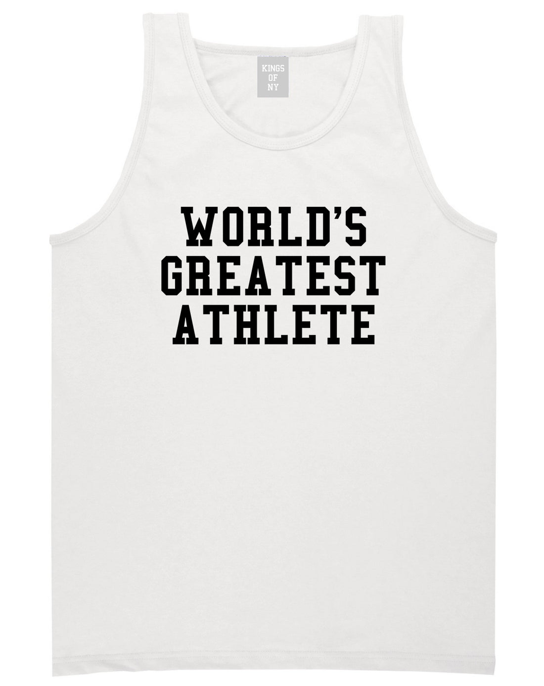 Worlds Greatest Athlete Funny Sports Mens Tank Top T-Shirt White
