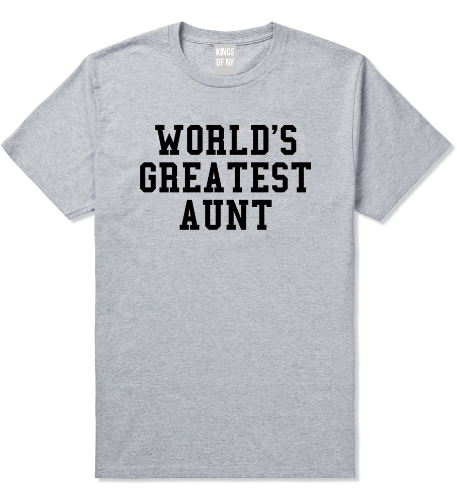 Worlds Greatest Aunt Auntie Birthday Gift Mens T-Shirt Grey
