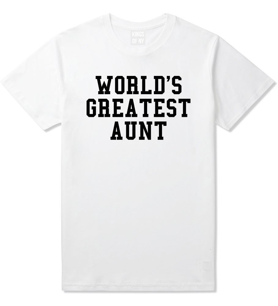 Worlds Greatest Aunt Auntie Birthday Gift Mens T-Shirt White