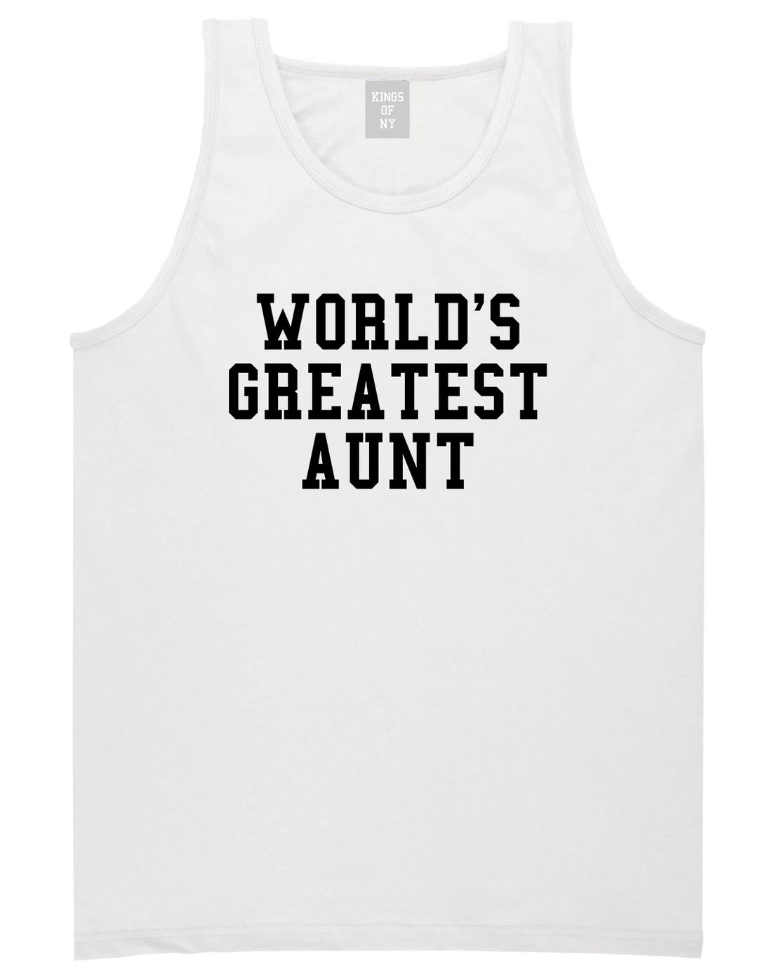 Worlds Greatest Aunt Auntie Birthday Gift Mens Tank Top T-Shirt White