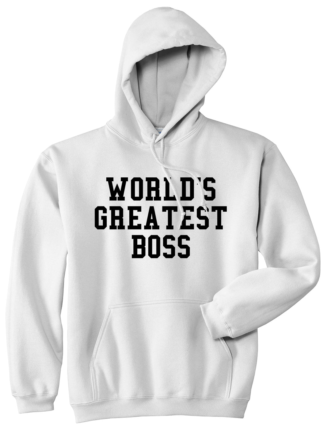 Worlds Greatest Boss Funny Christmas Mens Pullover Hoodie White