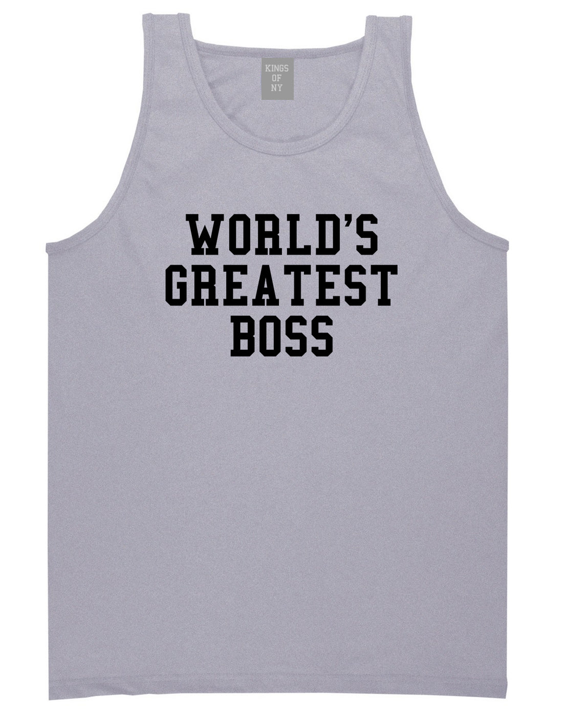 Worlds Greatest Boss Funny Christmas Mens Tank Top T-Shirt Grey