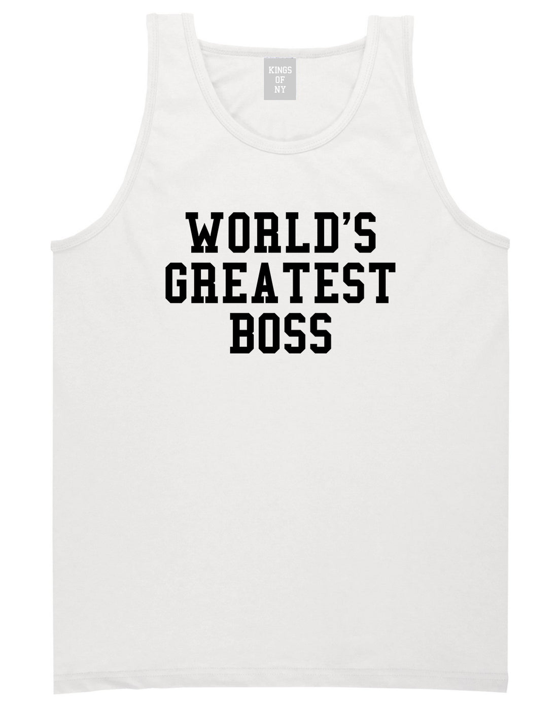 Worlds Greatest Boss Funny Christmas Mens Tank Top T-Shirt White