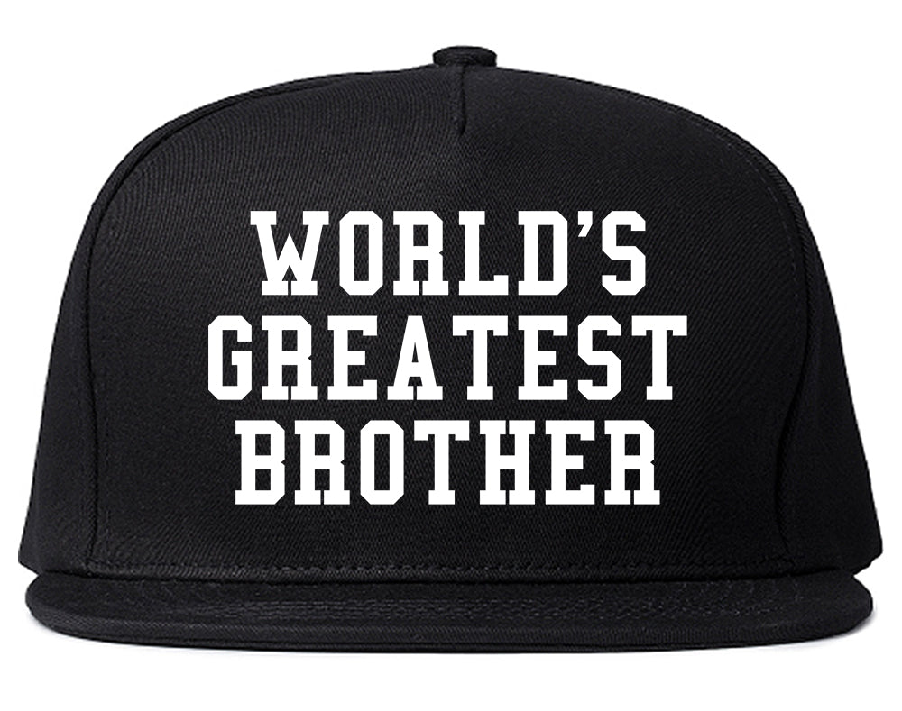 Worlds Greatest Brother Funny Birthday Mens Snapback Hat Black