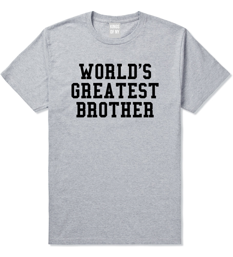 Worlds Greatest Brother Funny Birthday Mens T-Shirt Grey