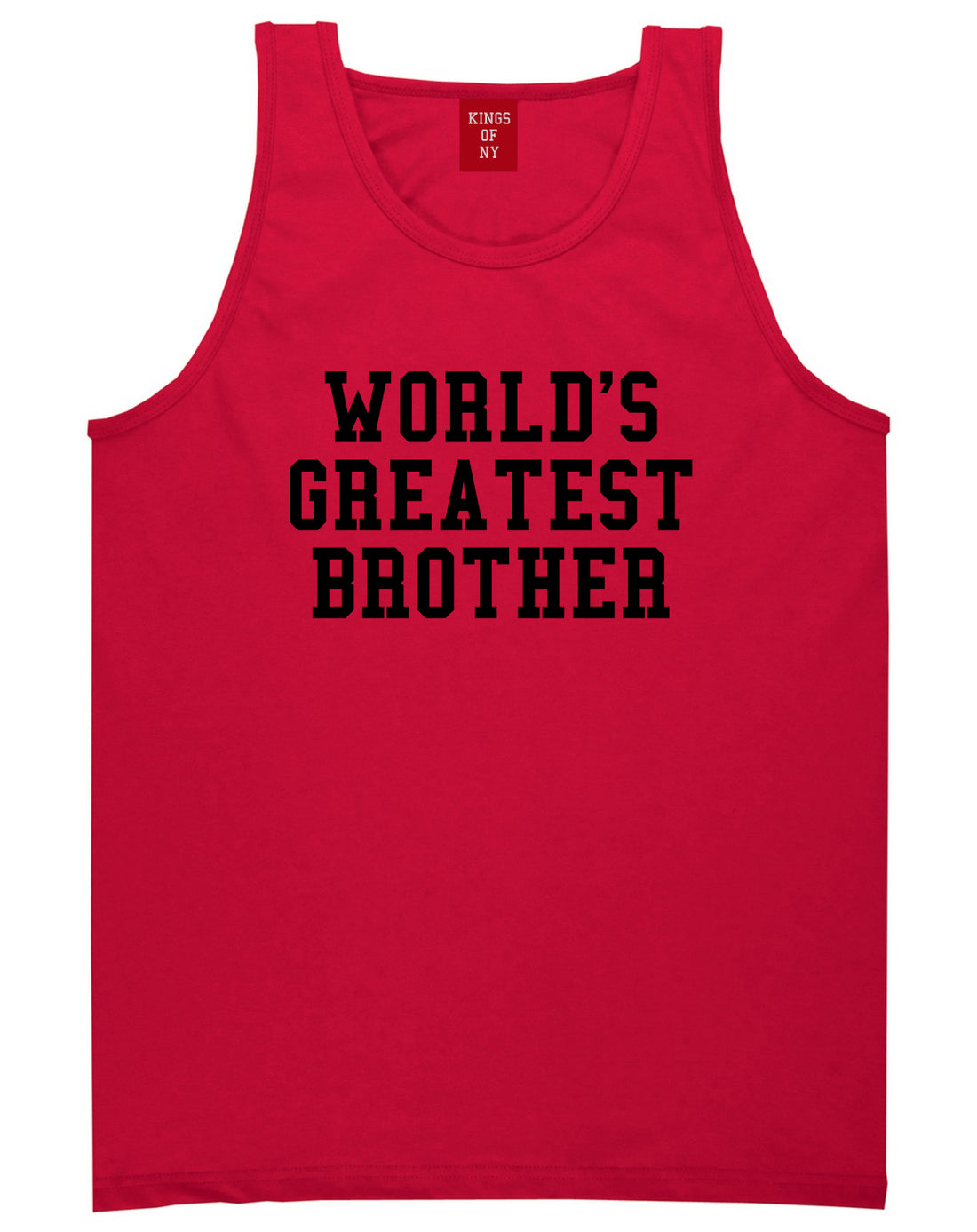 Worlds Greatest Brother Funny Birthday Mens Tank Top T-Shirt Red