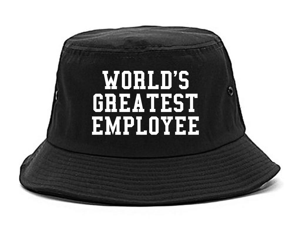 Worlds Greatest Employee Funny Christmas Mens Bucket Hat Black