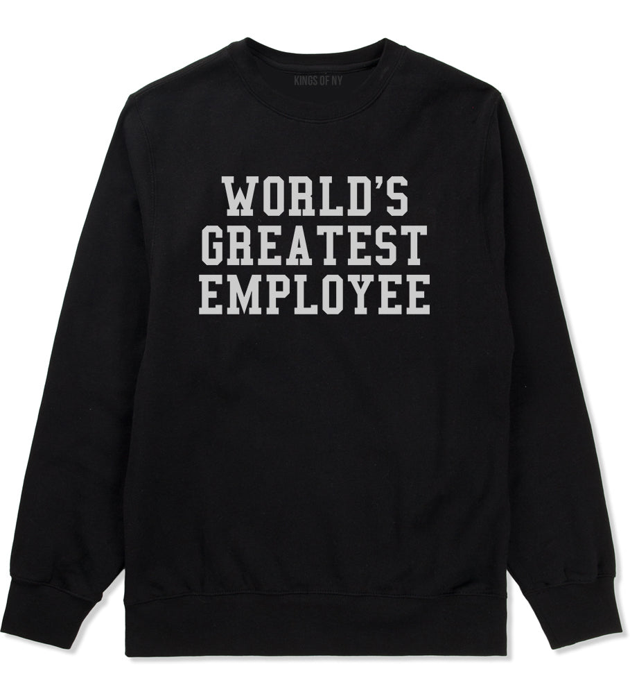 Worlds Greatest Employee Funny Christmas Mens Crewneck Sweatshirt Black