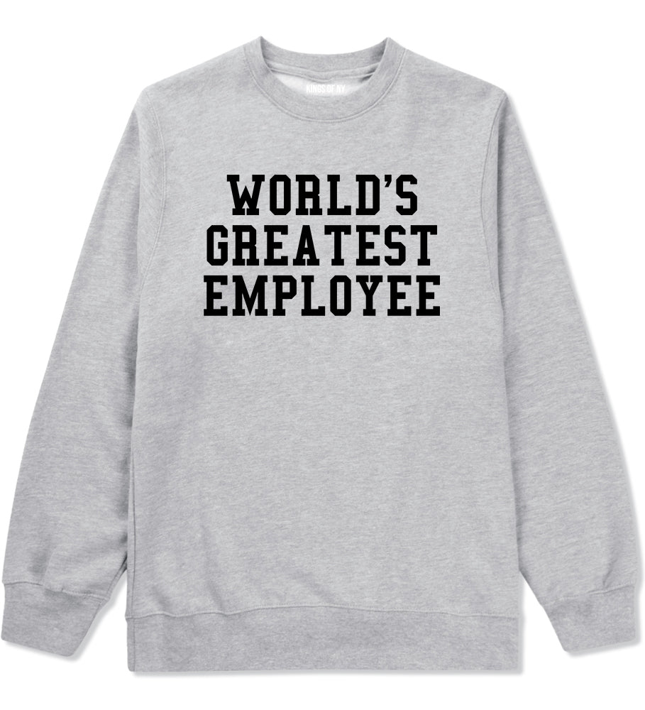 Worlds Greatest Employee Funny Christmas Mens Crewneck Sweatshirt Grey