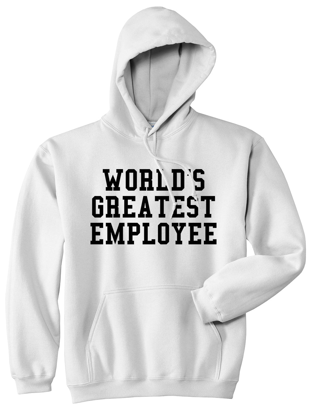 Worlds Greatest Employee Funny Christmas Mens Pullover Hoodie White