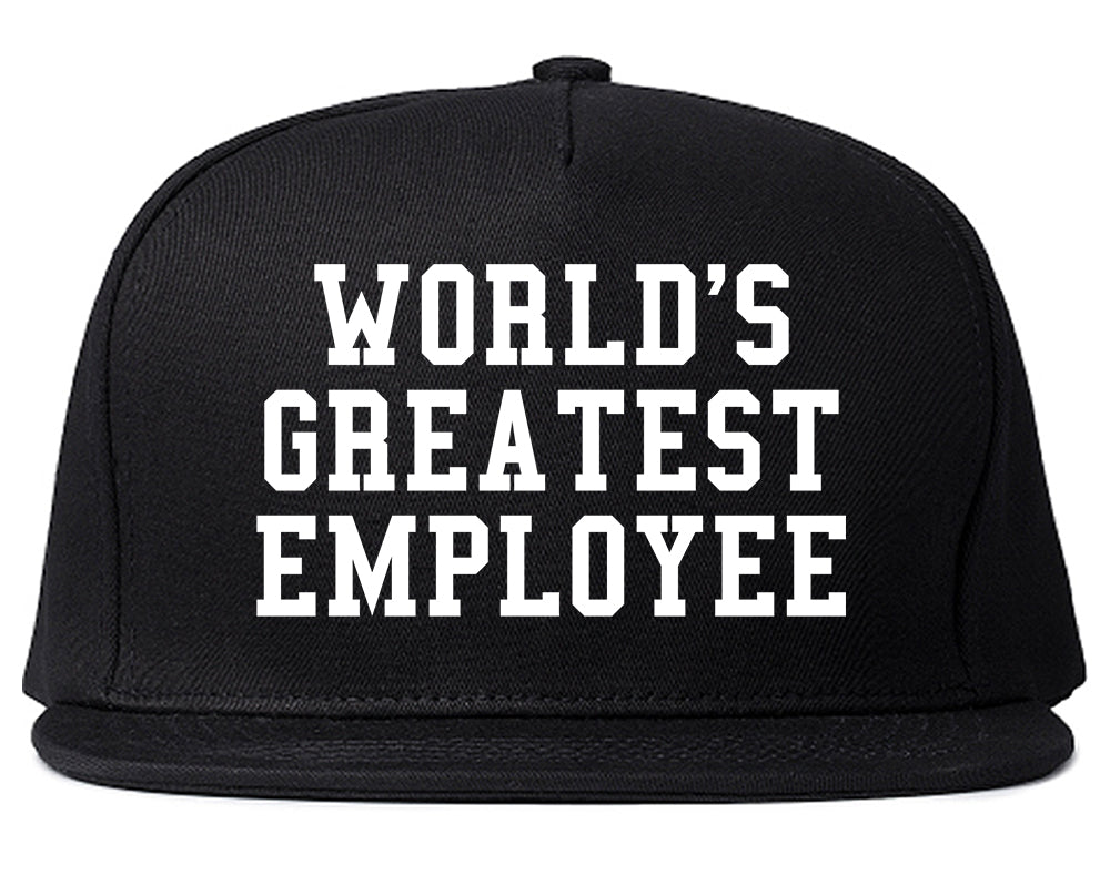 Worlds Greatest Employee Funny Christmas Mens Snapback Hat Black