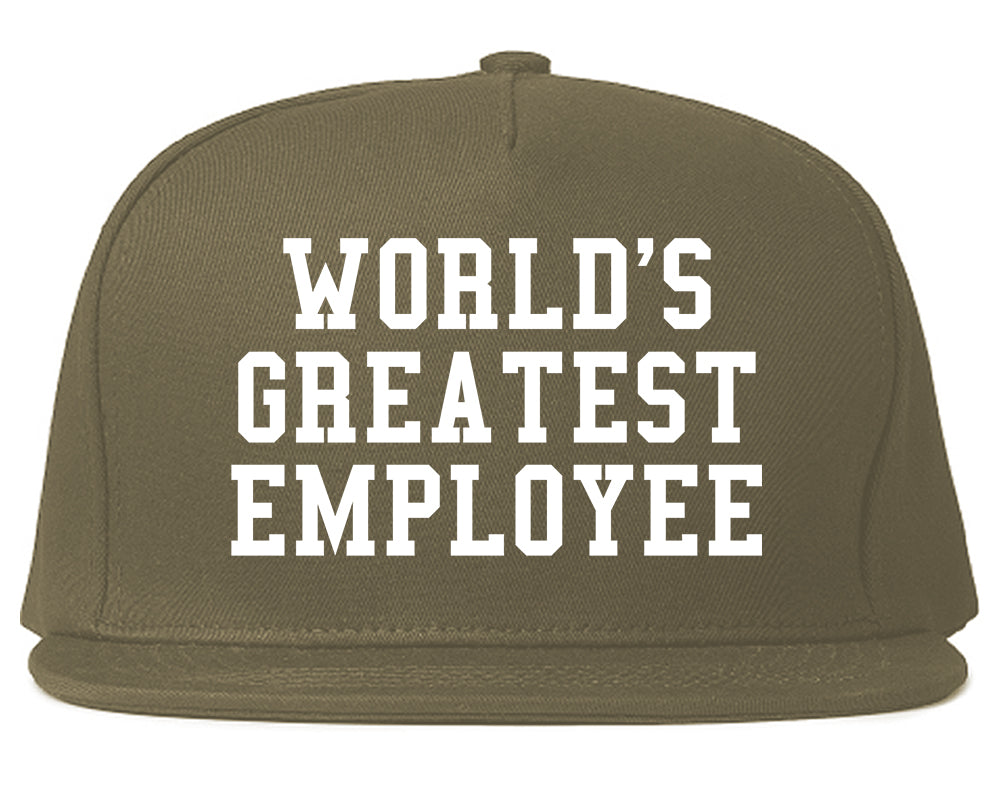 Worlds Greatest Employee Funny Christmas Mens Snapback Hat Grey