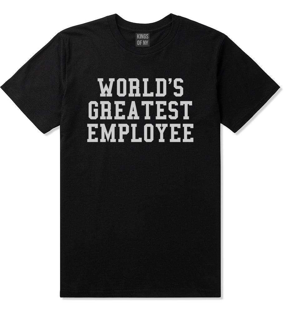 Worlds Greatest Employee Funny Christmas Mens T-Shirt Black