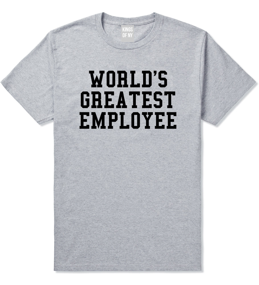 Worlds Greatest Employee Funny Christmas Mens T-Shirt Grey