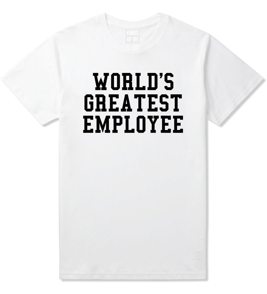 Worlds Greatest Employee Funny Christmas Mens T-Shirt White